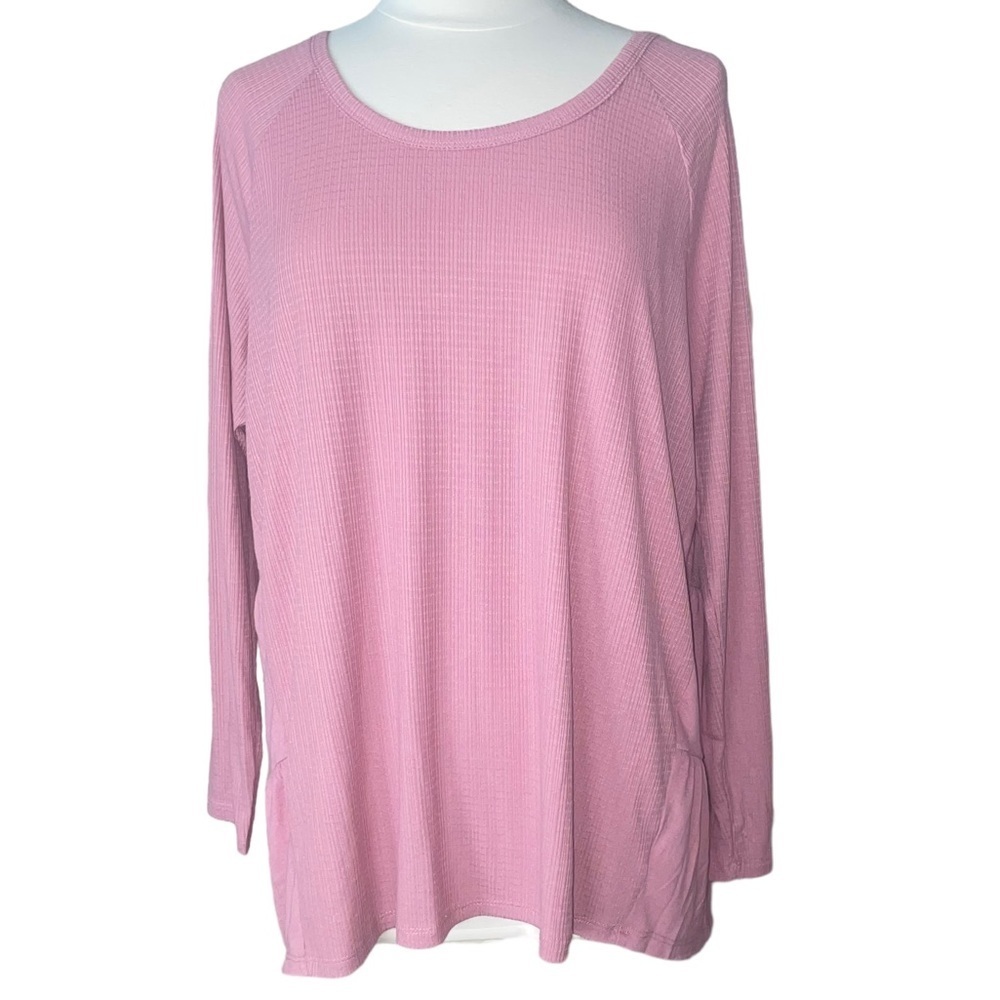 Torrid | Texture Jersey Tiered Back Top in a Dusty Rose Pink Womens Size 1X Plus - Picture 13 of 17